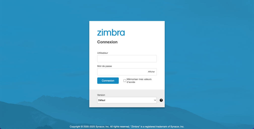 se connecter à Zimbra SDIS 33